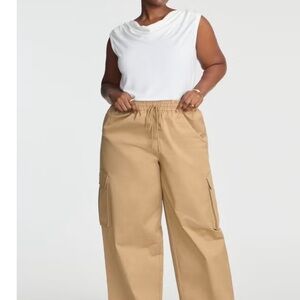 NWT Tan Wide Leg High-Waisted Pants
